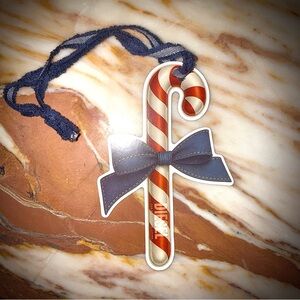 Candy Cane Ornament with Bow
